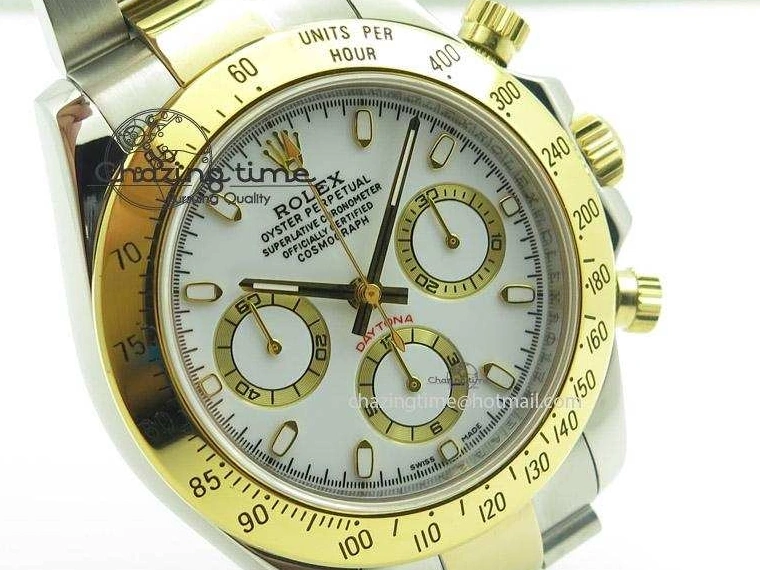 MiroTime 0427 ModernLook Daytona 116523 SS YG White Dial On SS YG Bracelet A7750 JF 4028